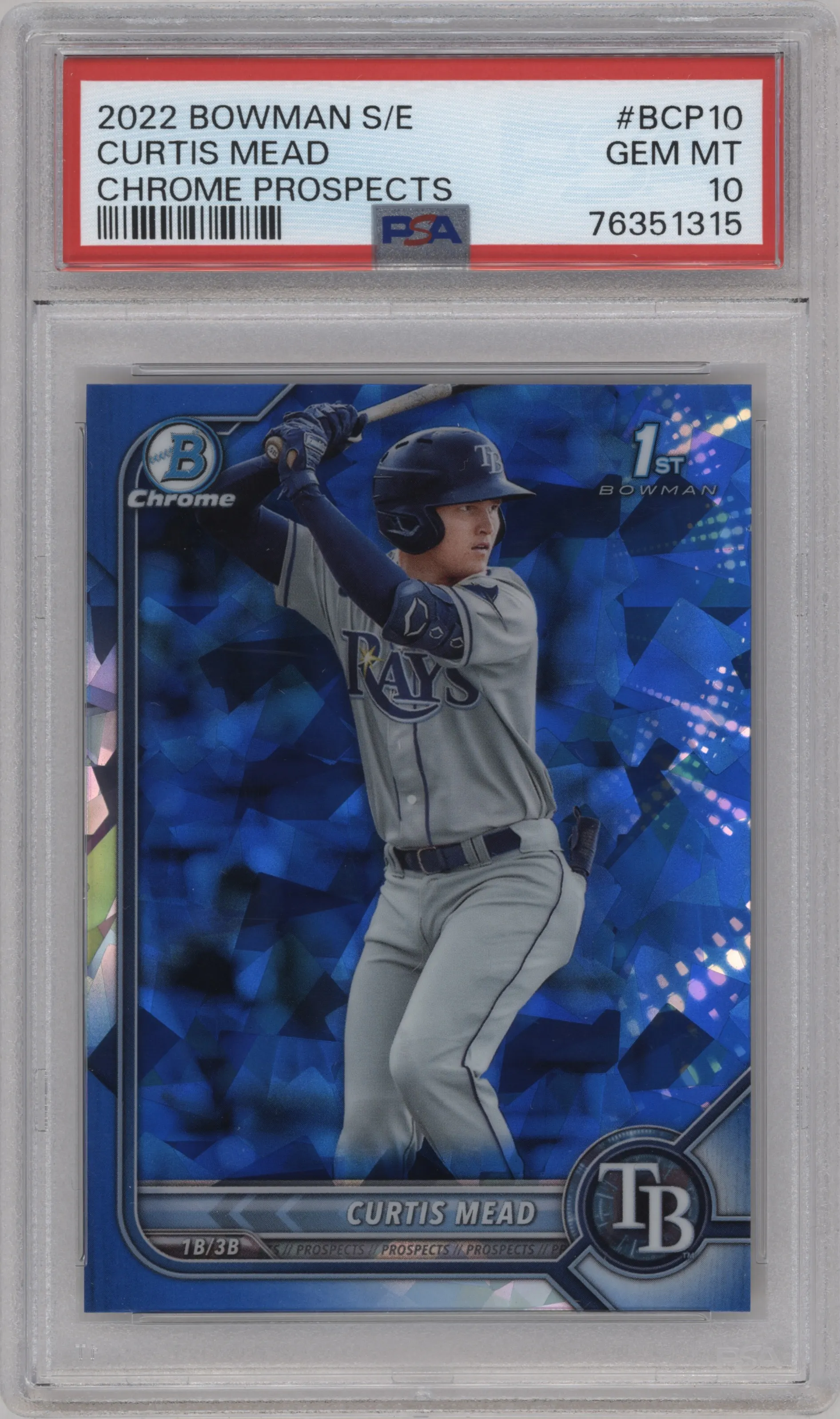 2022 Bowman Sapphire Edition Chr.Pros. Curtis Mead #BCP-10 PSA 10