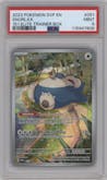 Snorlax from the 2023 Pokemon SV set featuring a Scarlet & Violet 151 Elite Trainer Box parallel graded by PSA and given an overall grade of 9.