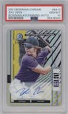 Zac Veen from the 2021 Bowman Chrome set graded by PSA and given an overall grade of 10.