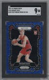 Gradey Dick from the 2023-24 Panini Prizm set featuring a Fast Break Blue Prizm parallel graded by SGC and given an overall grade of 9.