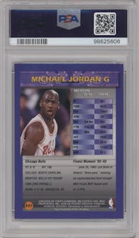 Michael Jordan from the 1994-95 Topps Finest  set graded by PSA and given an overall grade of 9.