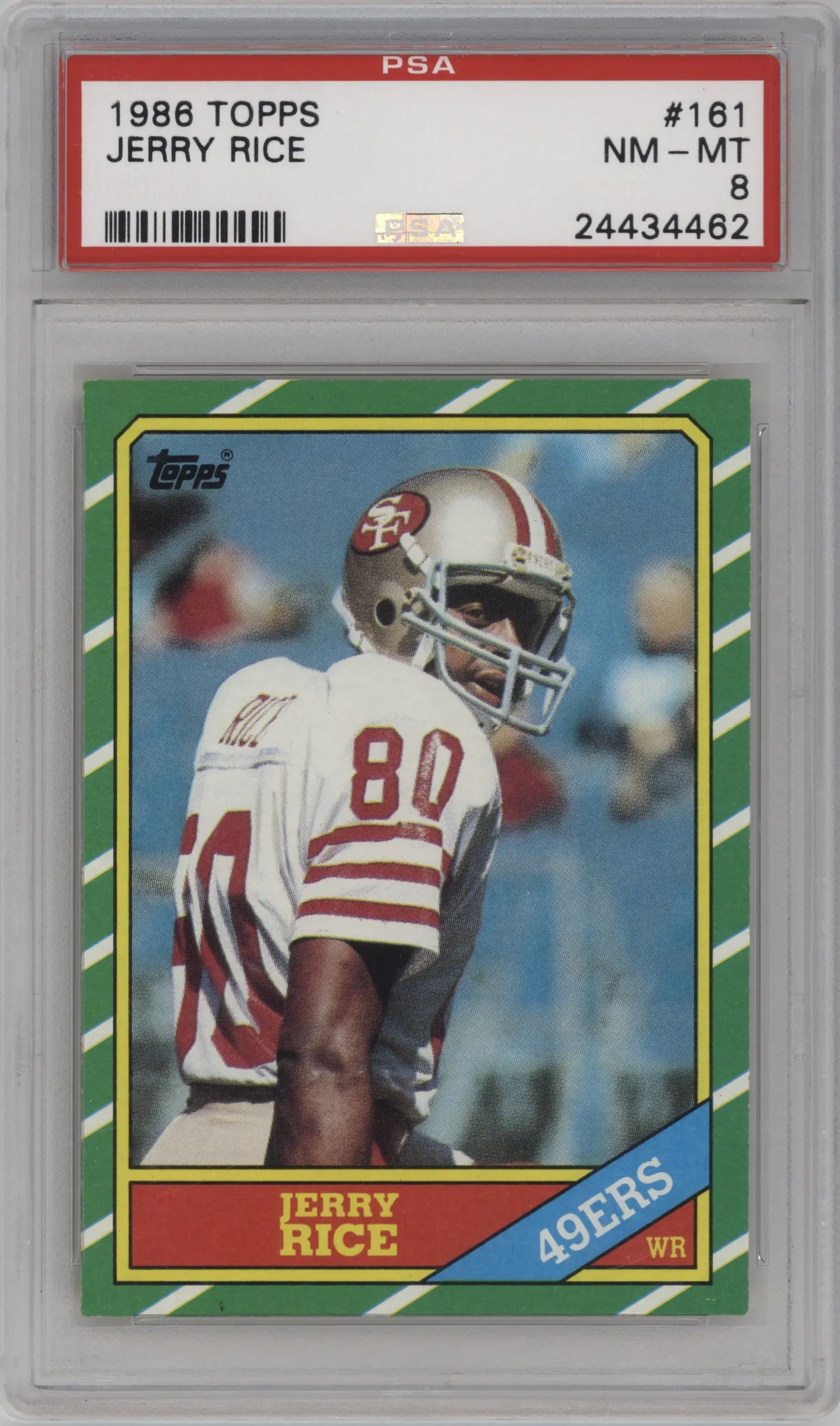 1986 Topps Jerry Rice #161 PSA 8