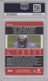 Calvin Johnson from the 2007 Bowman Chrome set graded by PSA and given an overall grade of 9.