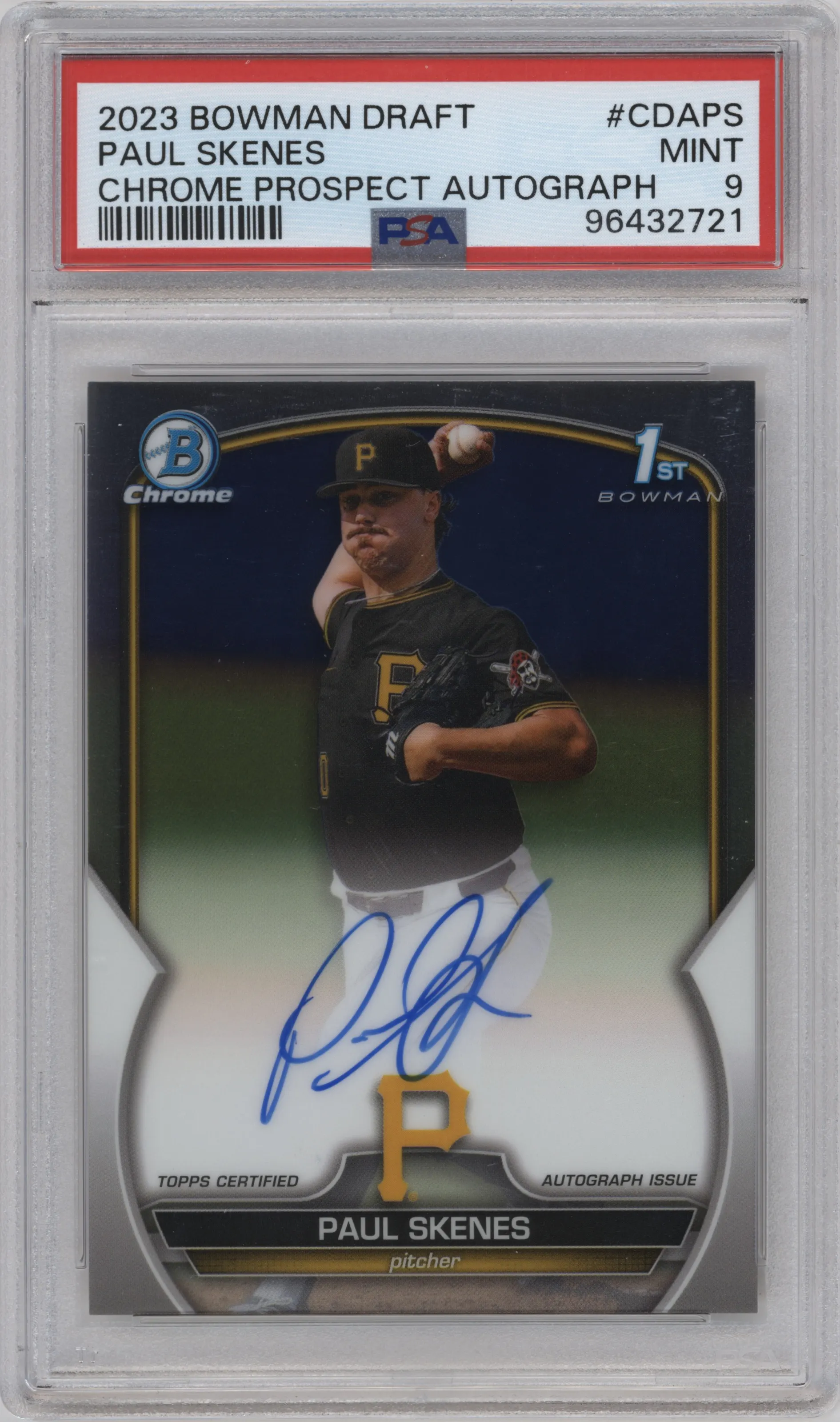 2023 Bowman Draft Chr.Pros.Auto Paul Skenes PSA 9