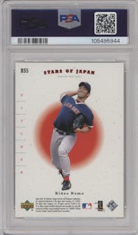 Ichiro Suzuki/Hideo Nomo from the 2001 SP Authentic set graded by PSA and given an overall grade of 10.