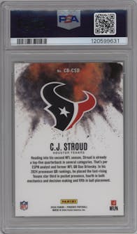 C.J. Stroud from the 2024 Panini Phoenix set graded by PSA and given an overall grade of 10.