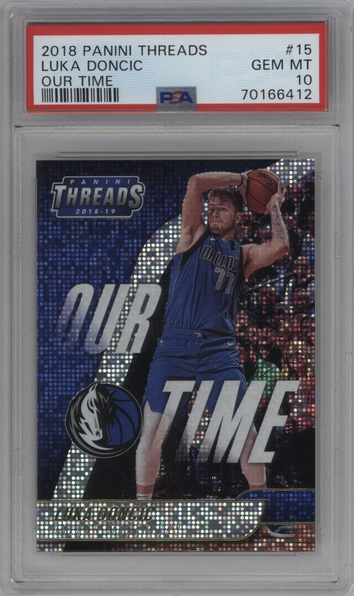 2018 Panini Threads Our Time Luka Doncic Dazzle PSA 10