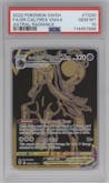 Shadow Rider Calyrex VMax from the 2022 Pokemon SWSH set graded by PSA and given an overall grade of 10.
