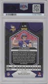 J.J. McCarthy from the 2024 Panini Mosaic set featuring a Mosaic parallel graded by PSA and given an overall grade of 9.