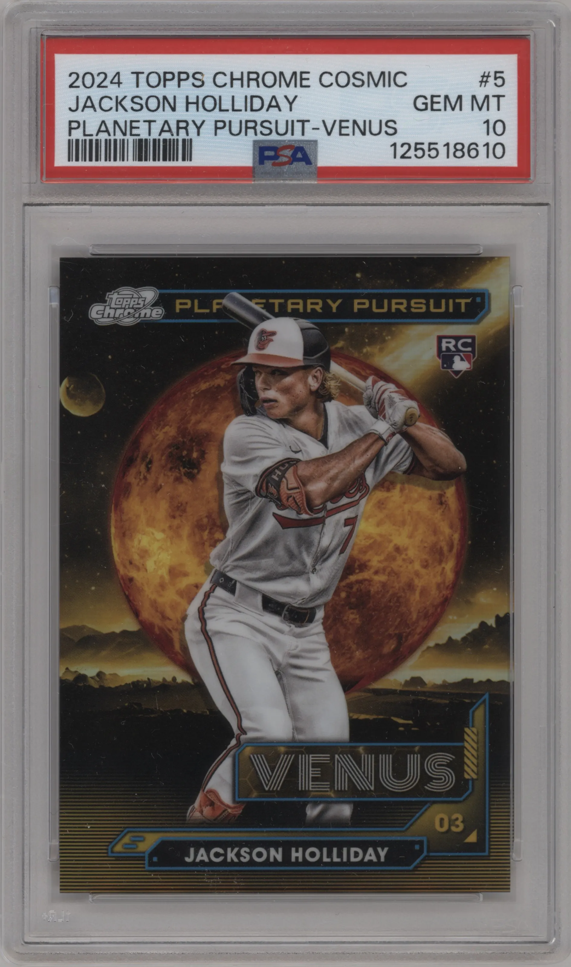 2024 Topps Cosmic Chrome Planetary Pursuit Venus Jackson Holliday #PPV-5 PSA 10