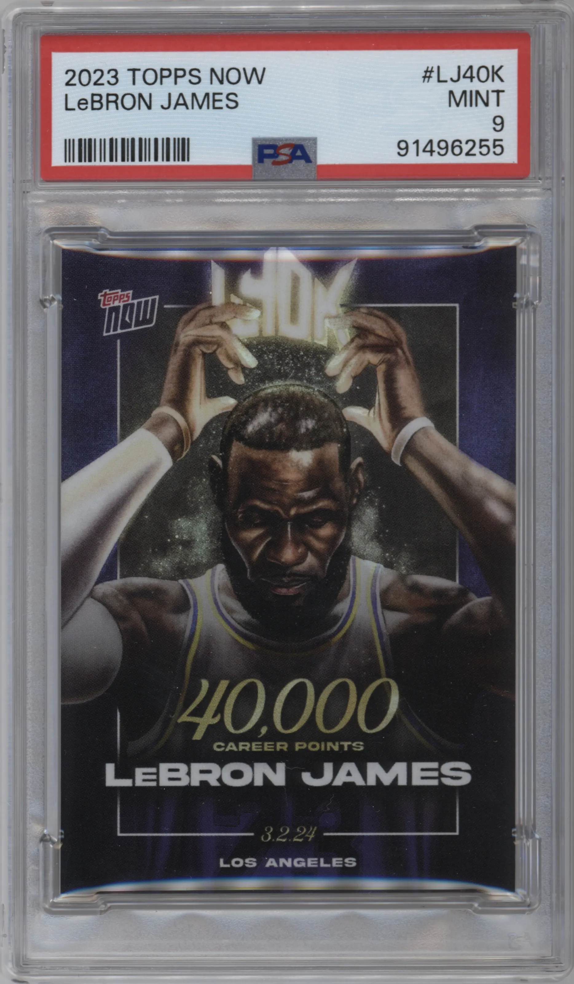 2023 Topps Now LeBron James #LJ-40K PSA 9