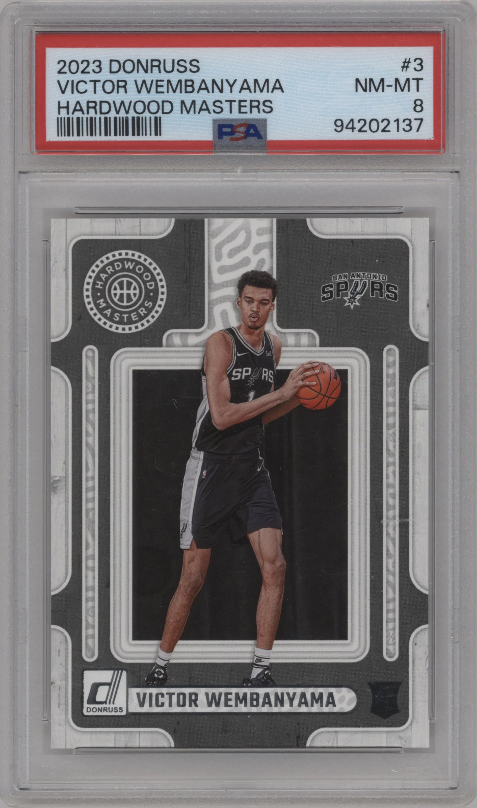 2023 Panini Donruss Hardwood Masters Victor Wembanyama #3 PSA 8