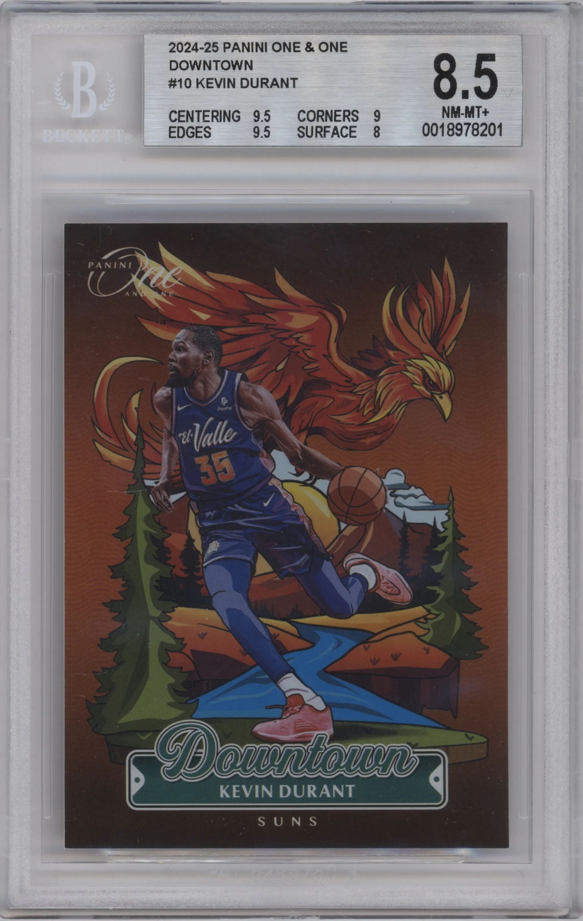 2024 Panini One and One Downtown Kevin Durant #10 BGS 8.5