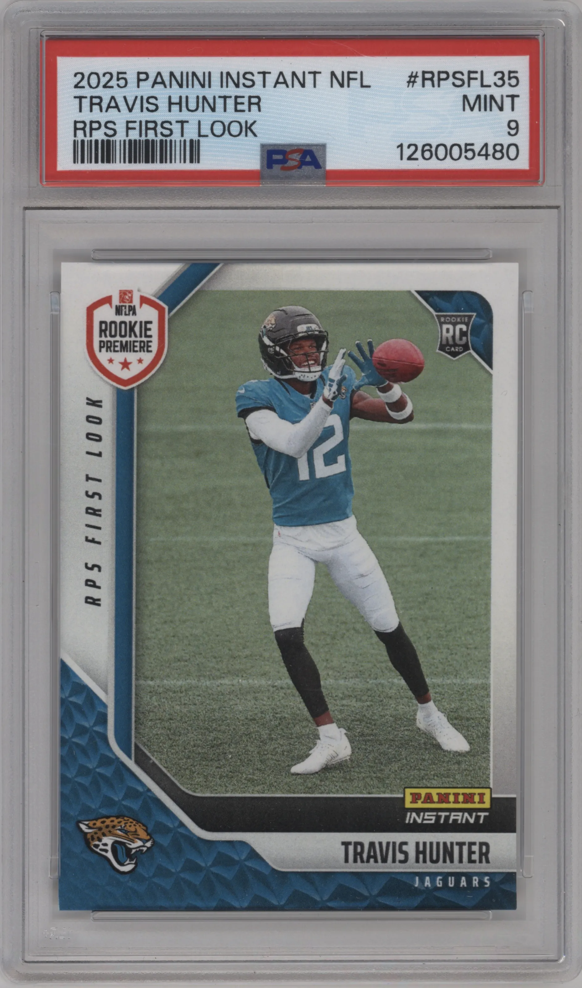 2025 Panini Instant NFL RPS First Look Travis Hunter #RPSFL-35 PSA 9