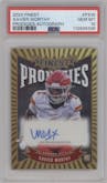 Xavier Worthy from the 2024 Finest set graded by PSA and given an overall grade of 10.