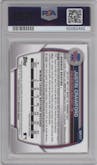Justin Crawford from the 2023 Bowman Chrome Sapphire Edition set featuring a Orange parallel graded by PSA and given an overall grade of 10.