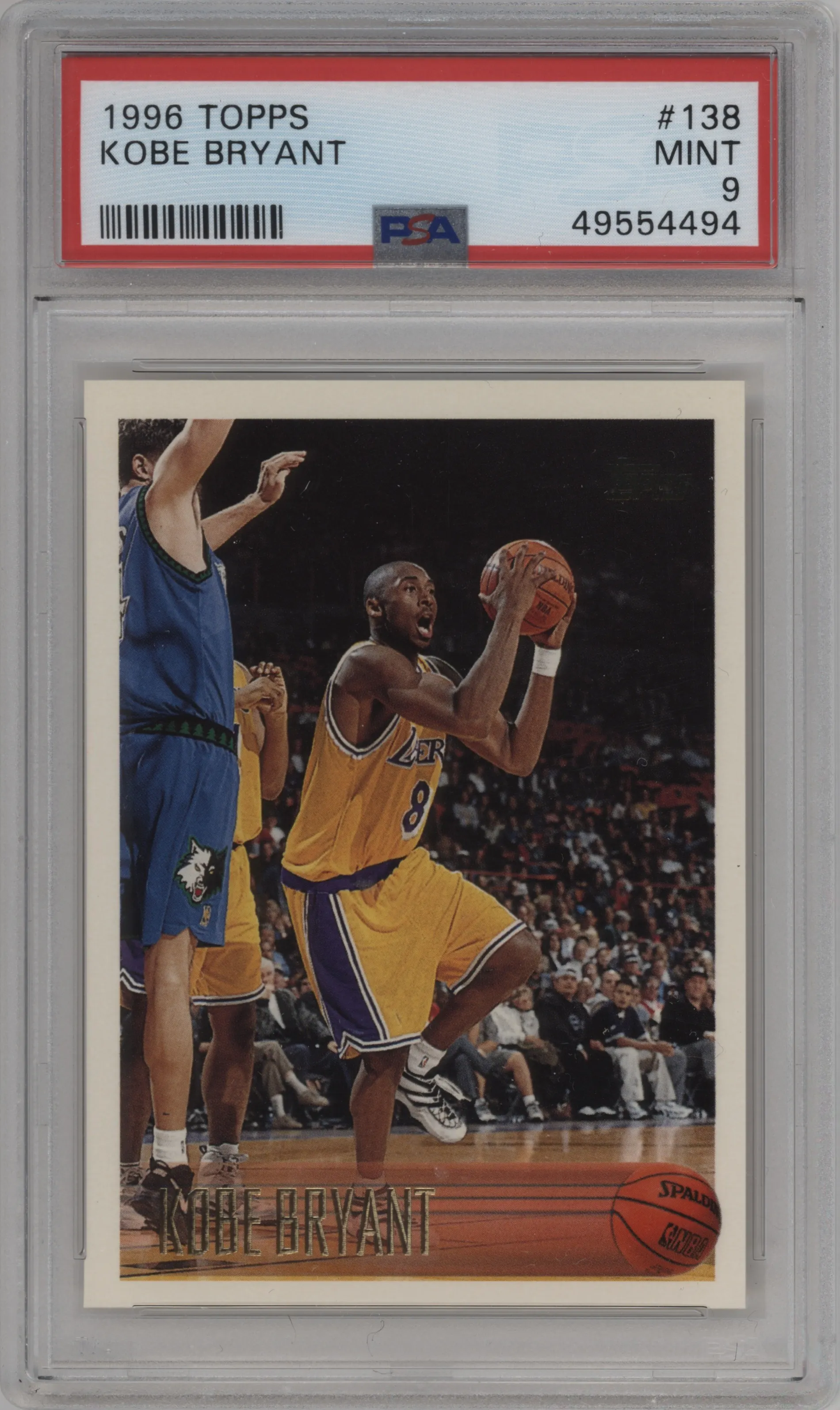 1996 Topps Kobe Bryant PSA 9