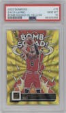Zach LaVine from the 2022-23 Panini Donruss set featuring a Holo Laser Yellow parallel graded by PSA and given an overall grade of 10.