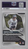 Cooper DeJean from the 2024 Panini Prizm set featuring a Silver Prizm parallel graded by PSA and given an overall grade of 10.