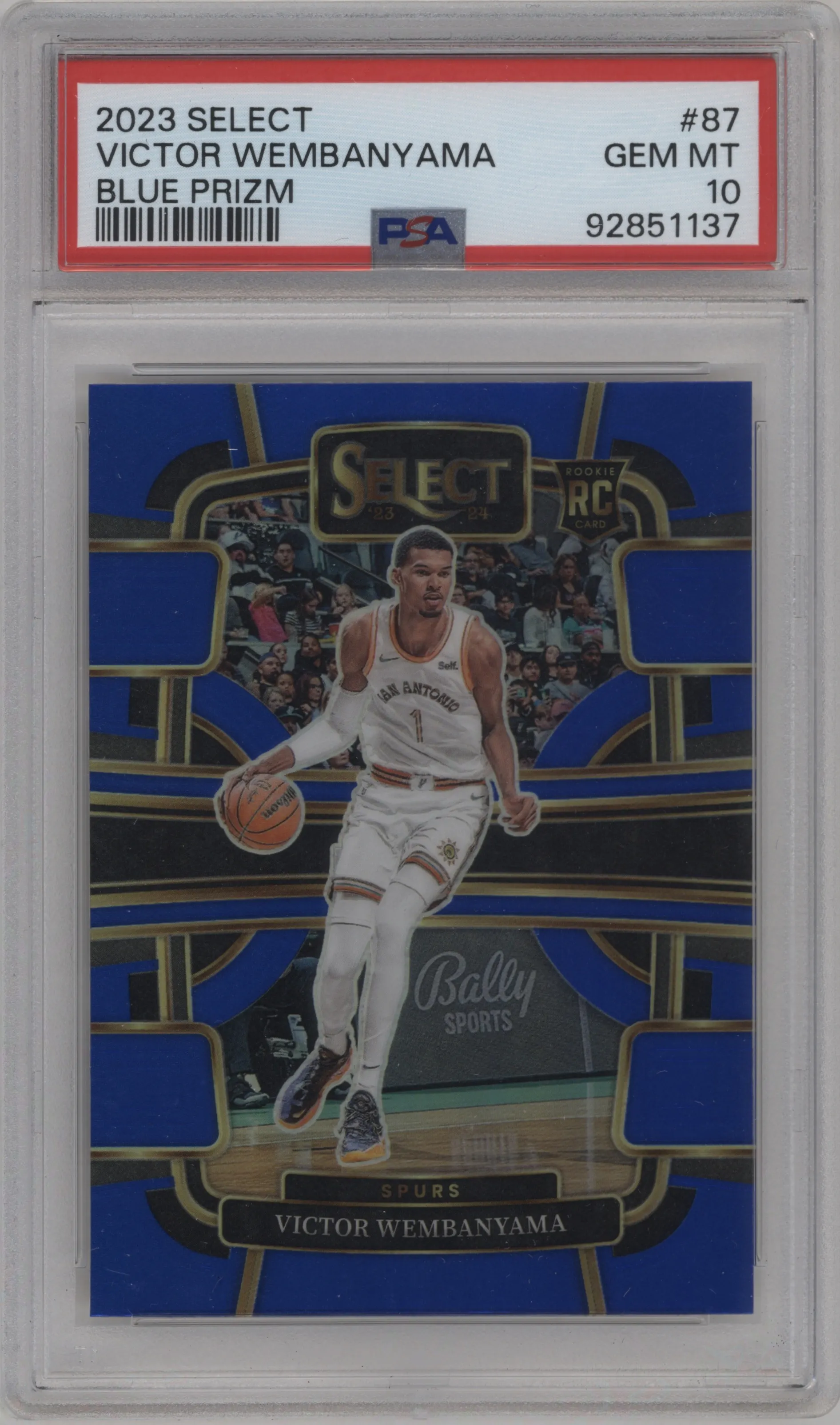 2023 Panini Select Victor Wembanyama Blue Prizm PSA 10