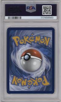 Eevee ex from the 2025 Pokemon SV set graded by PSA and given an overall grade of 9.