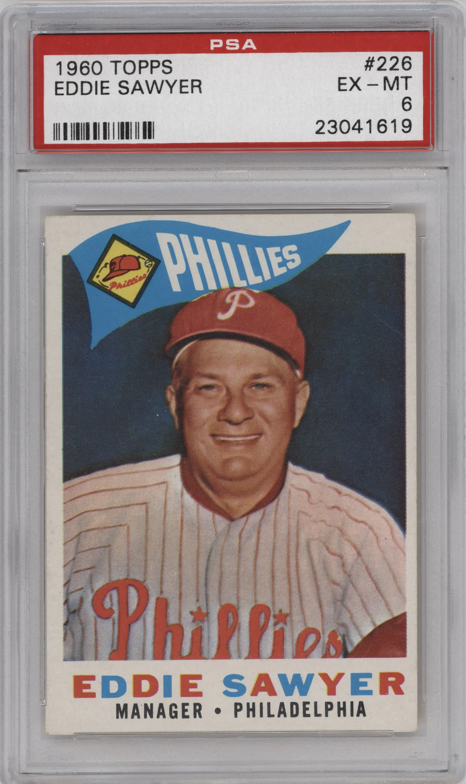 1960 Topps Eddie Sawyer PSA 6