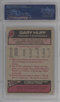 Gary Huff from the 1977 Topps set graded by PSA and given an overall grade of 10.
