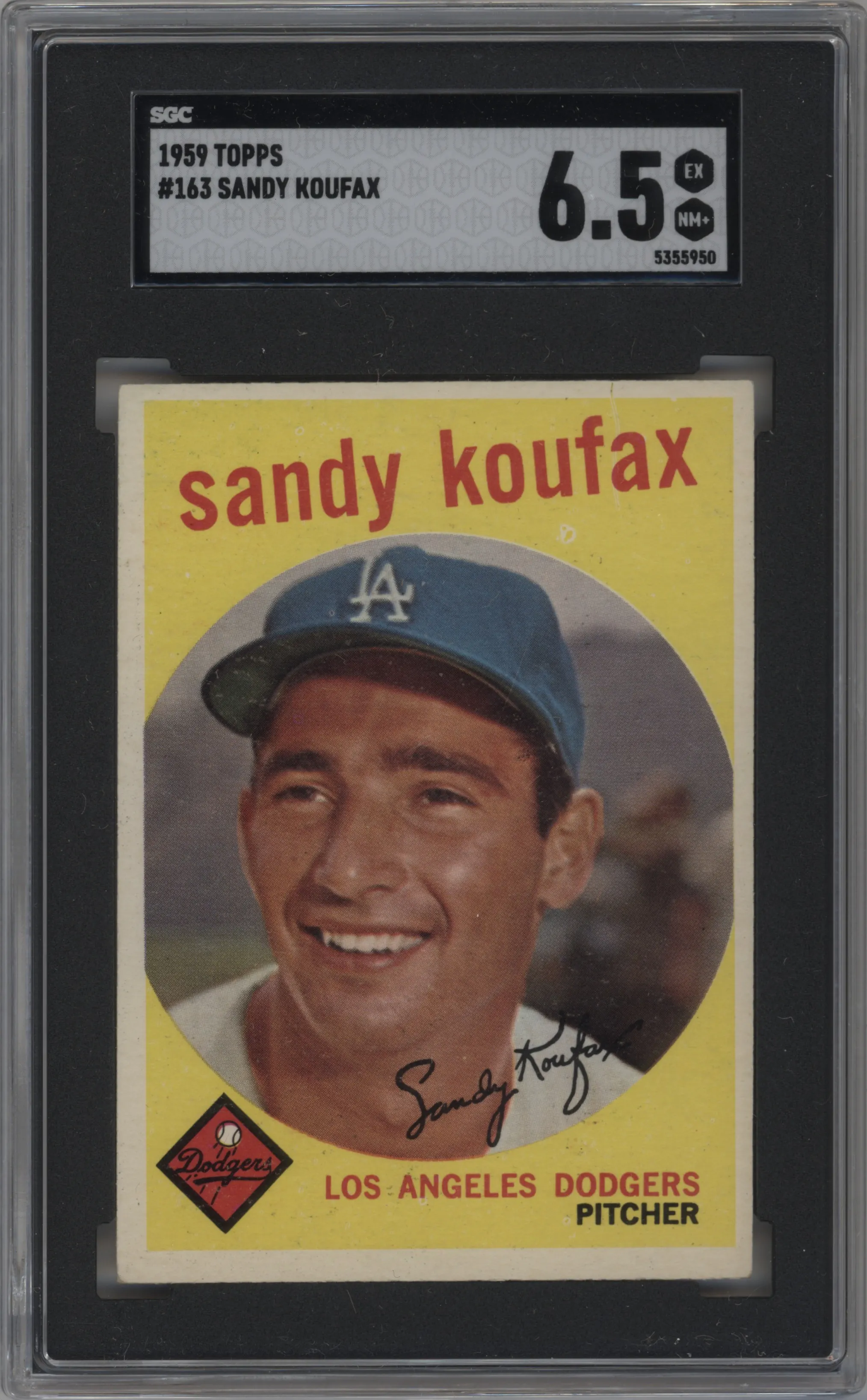1959 Topps Sandy Koufax #163 SGC 6.5