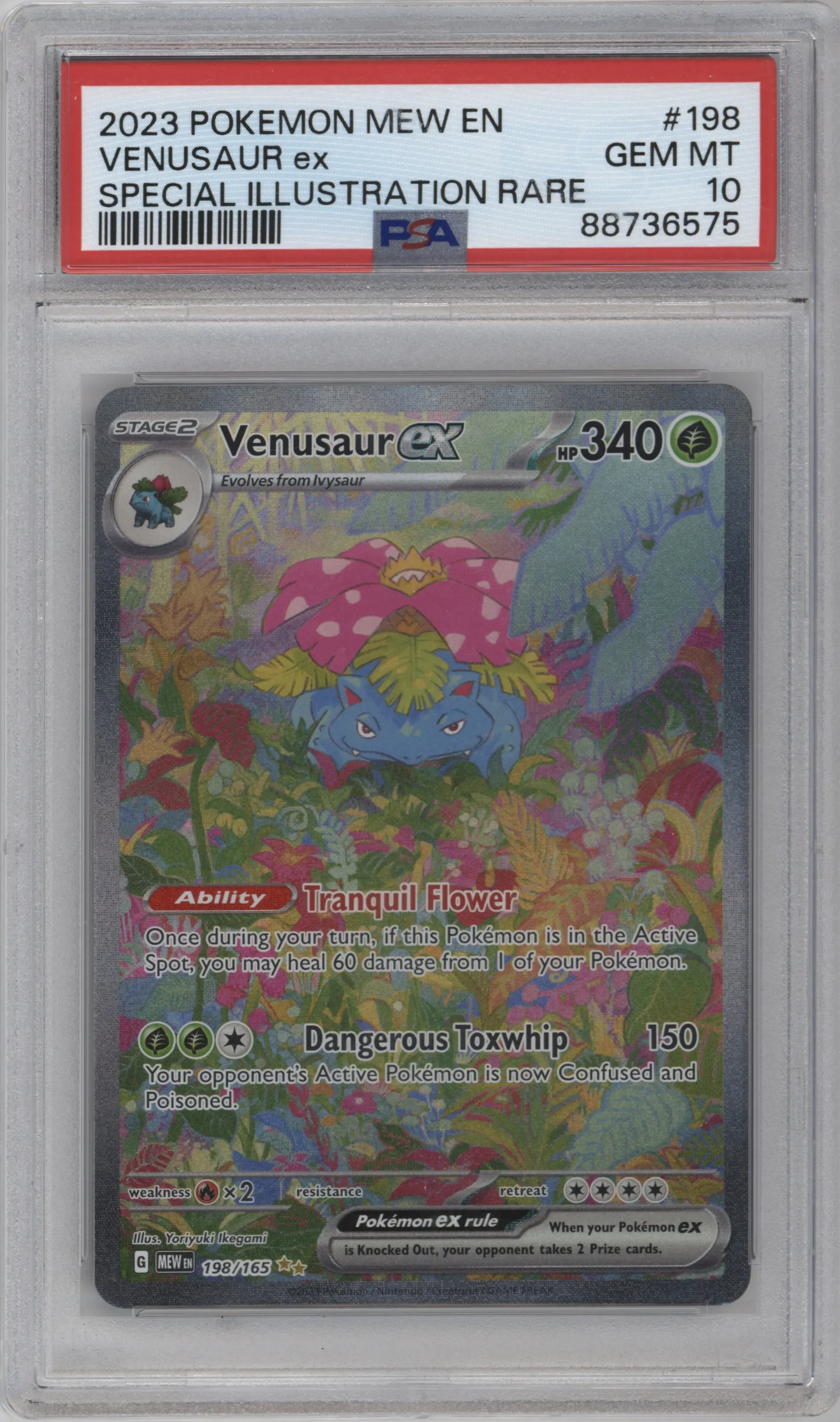 2023 Pokemon SV Venusaur ex #198 PSA 10