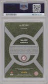 Najee Harris from the 2021 Panini Prizm Draft Picks set graded by PSA and given an overall grade of 10.