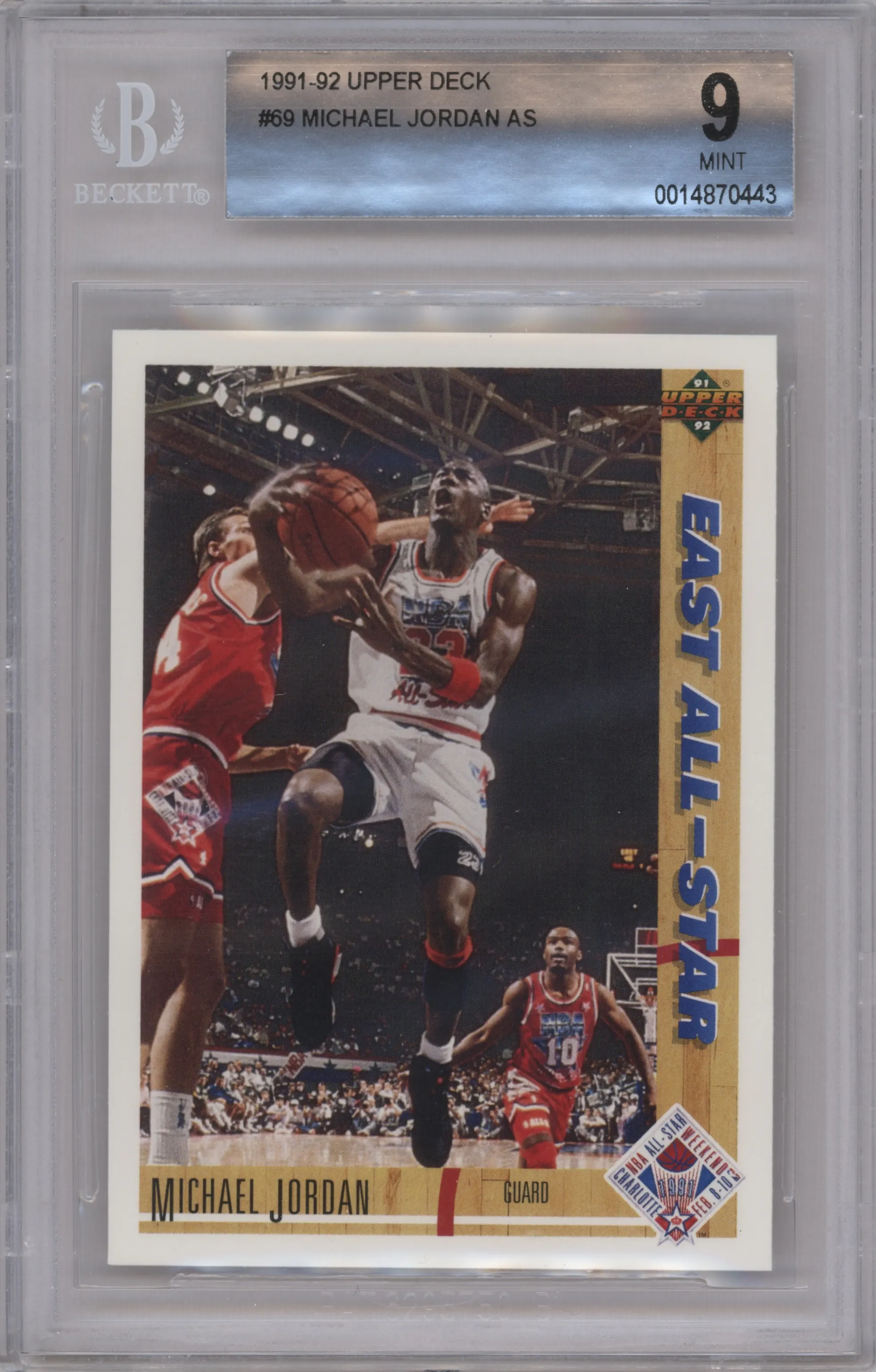 1991 Upper Deck All-Star Michael Jordan #69 BGS 9