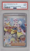 Iono from the 2023 Pokemon SV set graded by PSA and given an overall grade of 9.