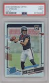 C.J. Stroud from the 2023 Donruss Optic set featuring a Holo parallel graded by PSA and given an overall grade of 9.