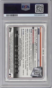 Tarik Skubal from the 2020 Bowman Chrome set graded by PSA and given an overall grade of 10.