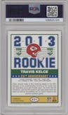 Travis Kelce from the 2013 Score set graded by PSA and given an overall grade of 9.
