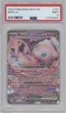 Mew ex from the 2023 Pokemon SV set graded by PSA and given an overall grade of 9.