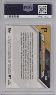 Paul Skenes from the 2024 Topps Now set graded by PSA and given an overall grade of 10.