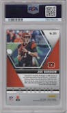 Joe Burrow from the 2020 Panini Mosaic set graded by PSA and given an overall grade of 10.