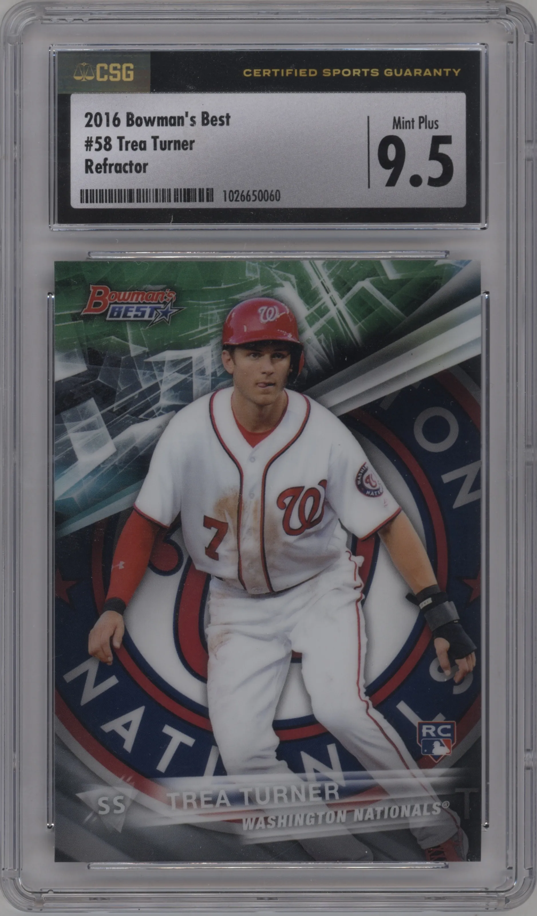 2016 Bowman’s Best Trea Turner Refractor CGC 9.5