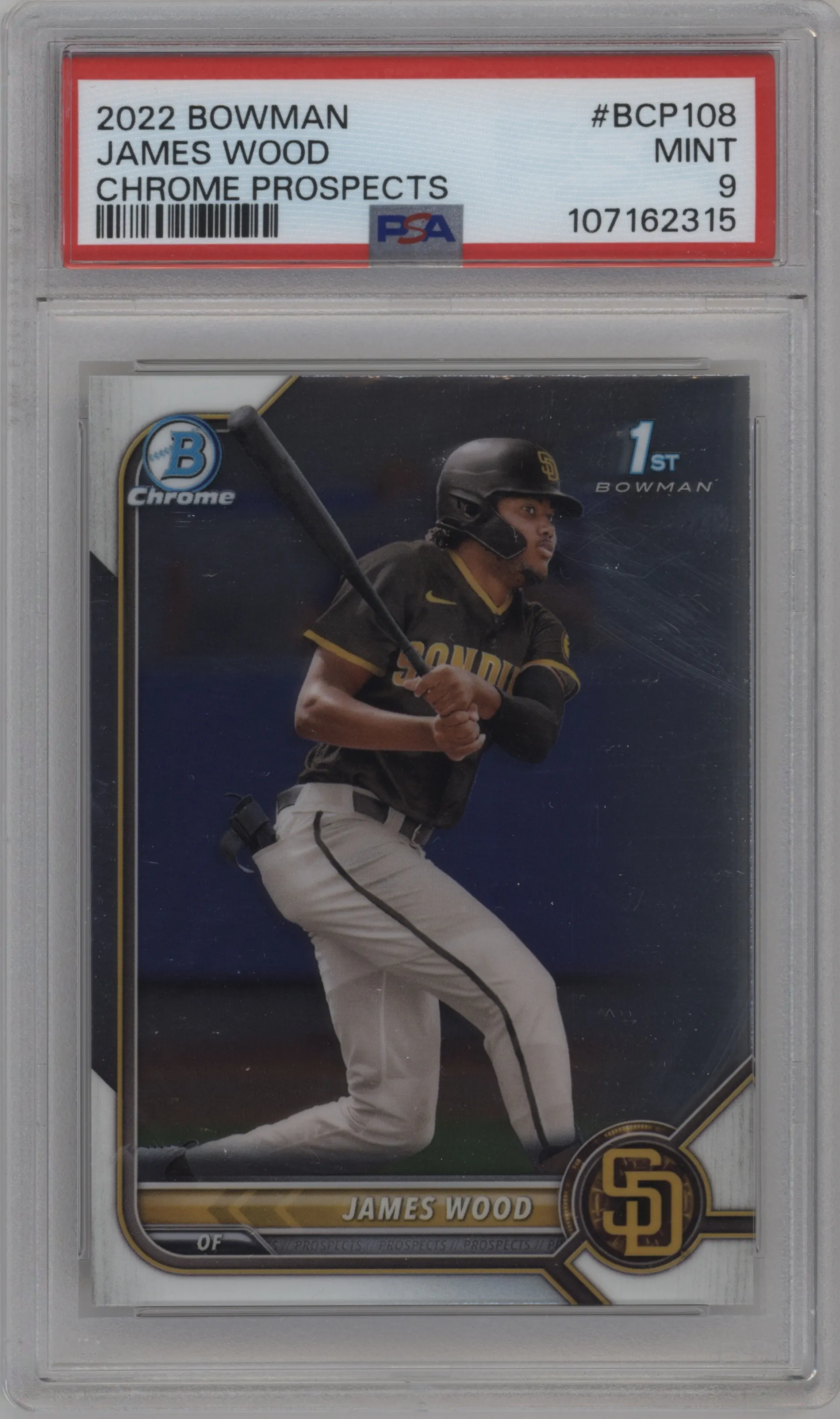 2022 Bowman Chr.Pros. James Wood #BCP-108 PSA 9