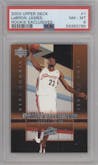 LeBron James from the 2003-04 Upper Deck set graded by PSA and given an overall grade of 8.