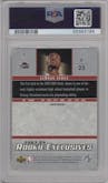 LeBron James from the 2003-04 Upper Deck set graded by PSA and given an overall grade of 8.