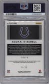 Adonai Mitchell from the 2024 Panini Obsidian set featuring a Gold parallel graded by PSA and given an overall grade of 9.