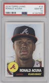 Ronald Acuna Jr. from the Ultimate Topps Living Set   set graded by PSA and given an overall grade of 10.