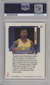 Kobe Bryant from the 1996-97 Fleer Ultra set graded by PSA and given an overall grade of 10.