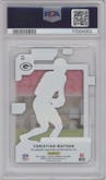 Christian Watson  from the 2022 Clearly Donruss set graded by PSA and given an overall grade of 10.