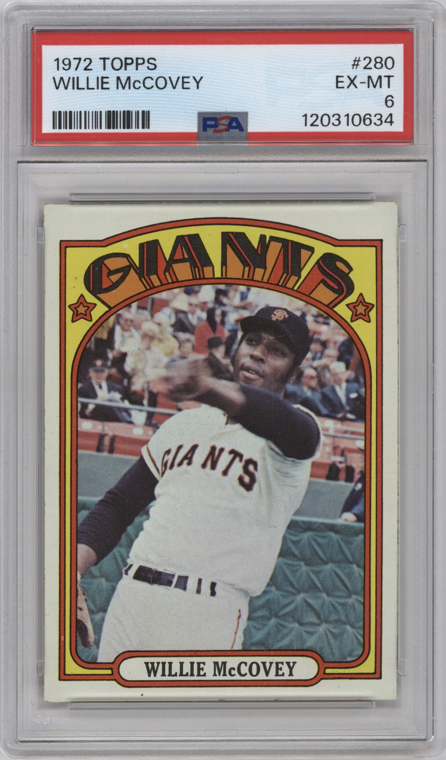 1972 Topps Willie McCovey #280 PSA 6