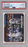 Bobby Witt Jr./Mike Trout from the 2024 Topps  set featuring a Golden Mirror parallel graded by PSA and given an overall grade of 10.