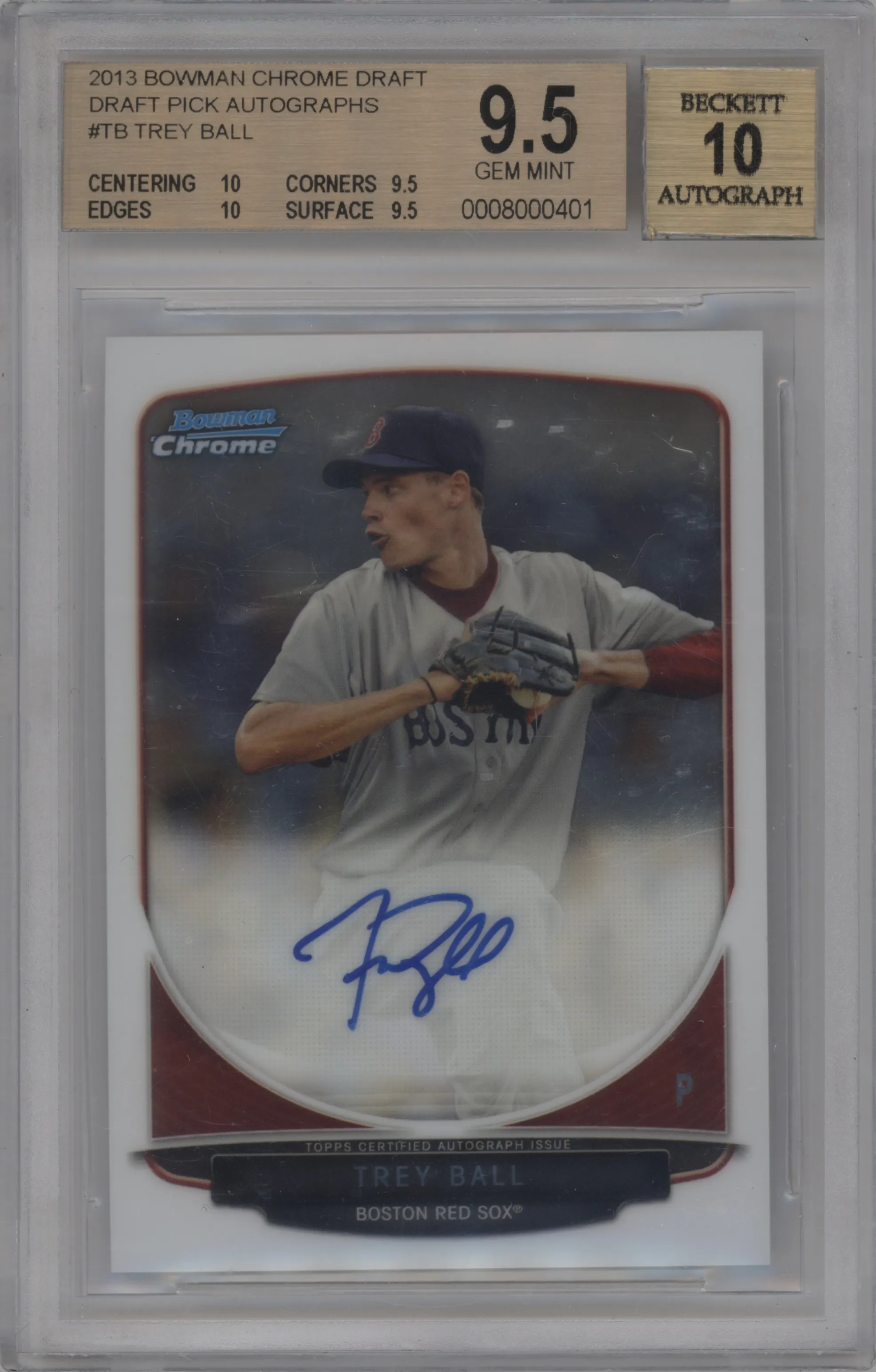2013 Bowman Draft Picks & Prospects Chr.Auto.Pros Trey Ball #BCA-TB BGS 9.5