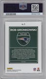 Rob Gronkowski from the 2023 Donruss Optic set graded by PSA and given an overall grade of 10.